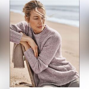 PureJill Soft Dimensions Cable Knit Sweater Oversized S w MEASUREMENTS Pockets!